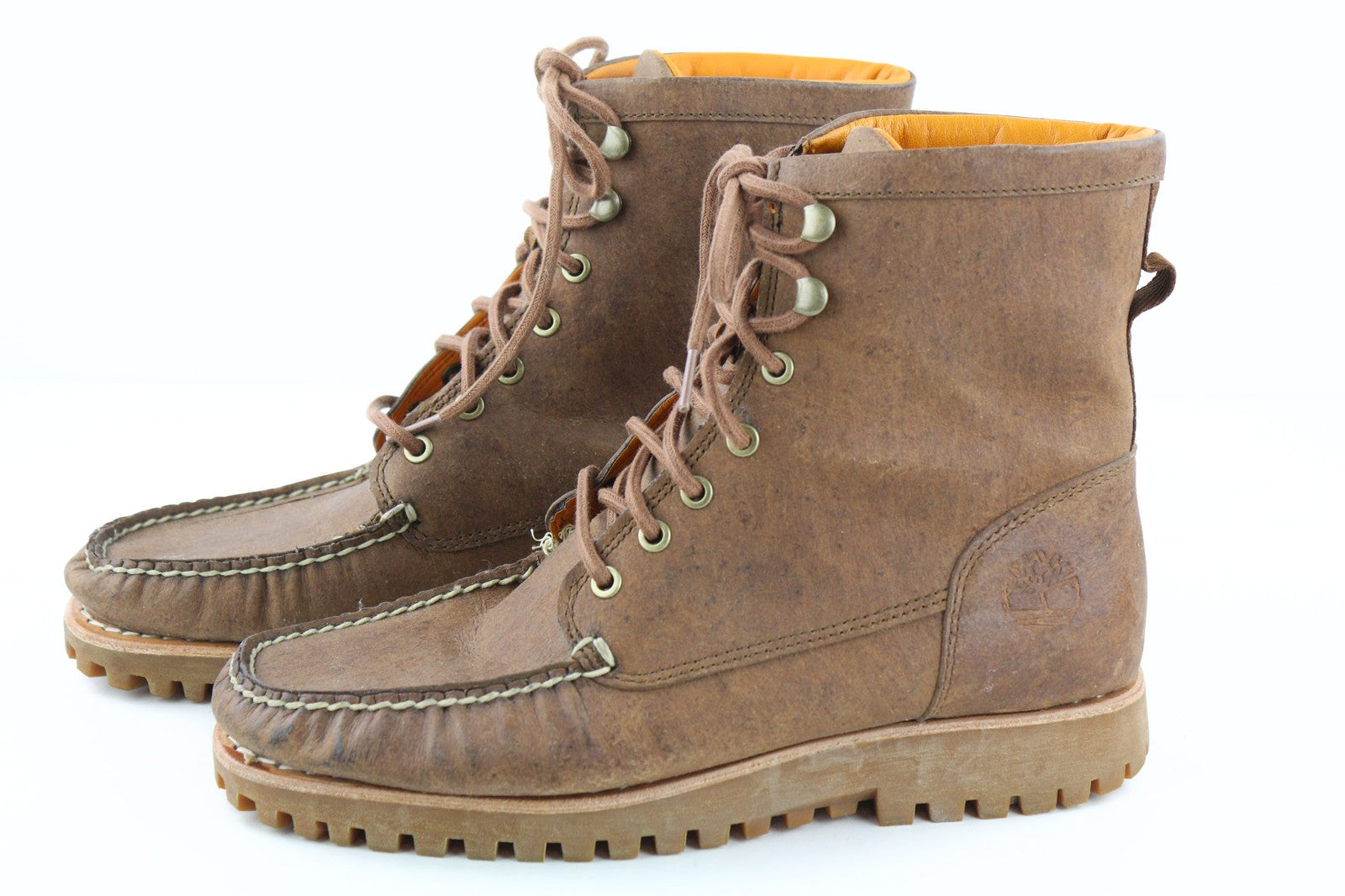 TIMBERLAND A2HB2 vyriški odiniai batai EU42 UK8 rudi vidutinio ūgio migdolų noselės ReBOTL 