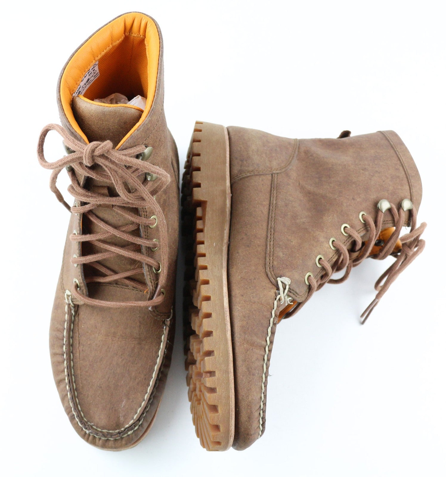 TIMBERLAND A2HB2 vyriški odiniai batai EU42 UK8 rudi vidutinio ūgio migdolų noselės ReBOTL 