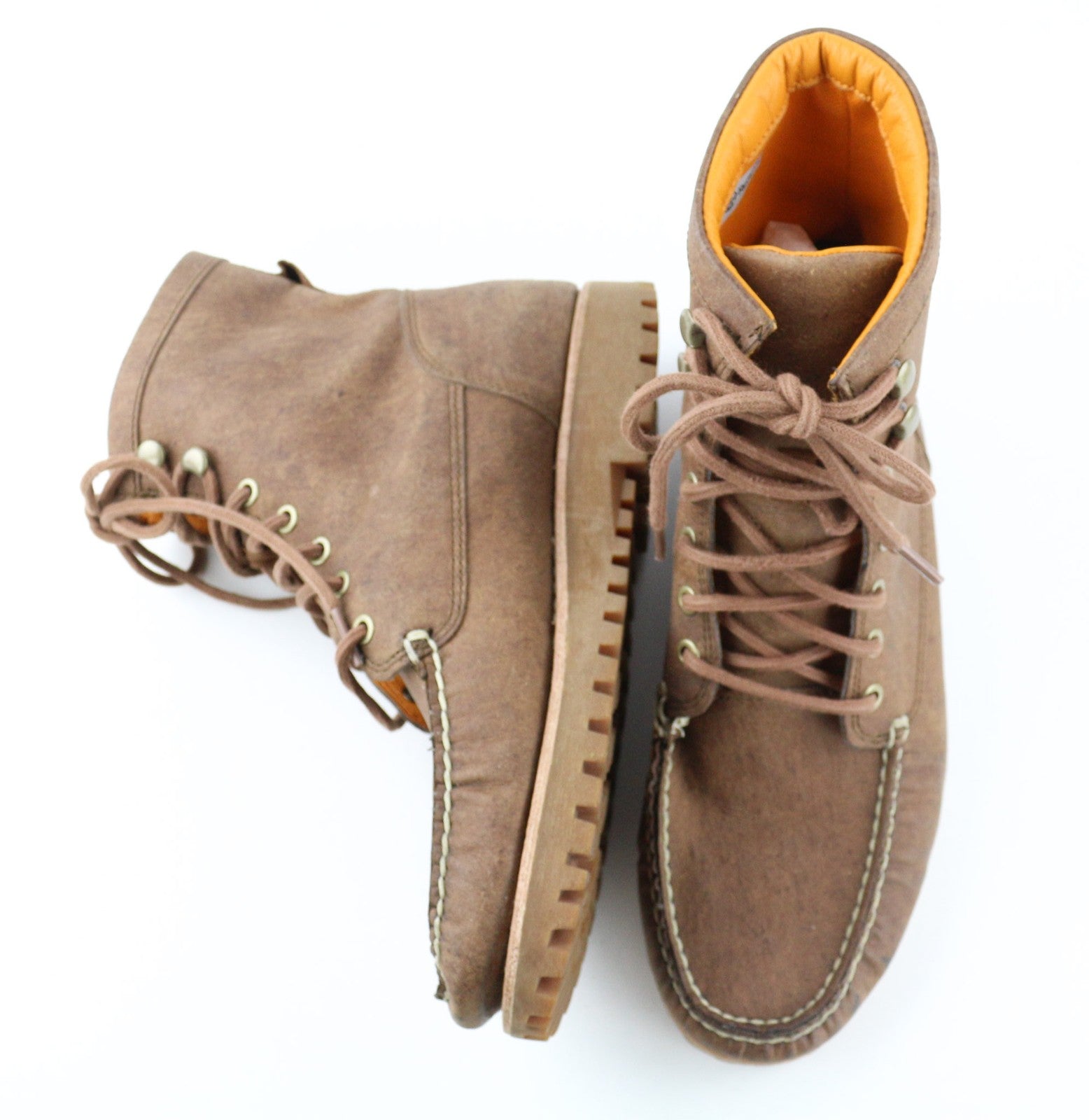 TIMBERLAND A2HB2 vyriški odiniai batai EU42 UK8 rudi vidutinio ūgio migdolų noselės ReBOTL 