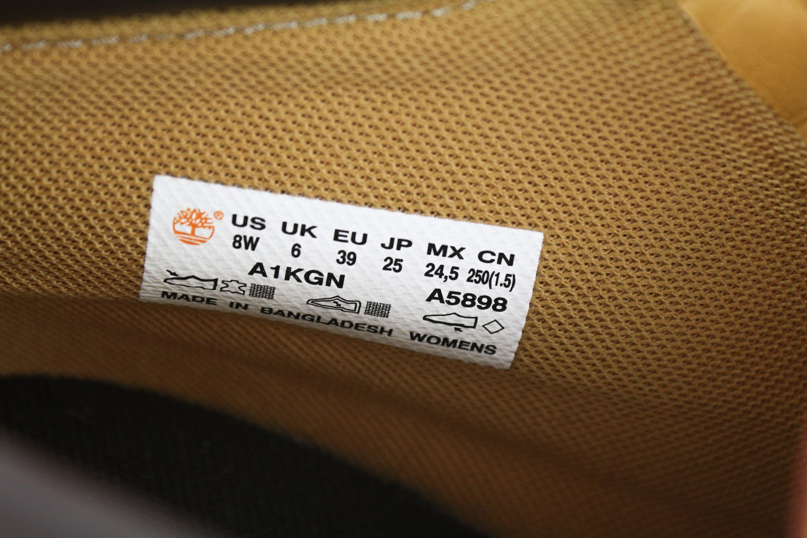 TIMBERLAND A1KGN moteriški rudi odiniai aulinukai su raišteliais, Ortholite 