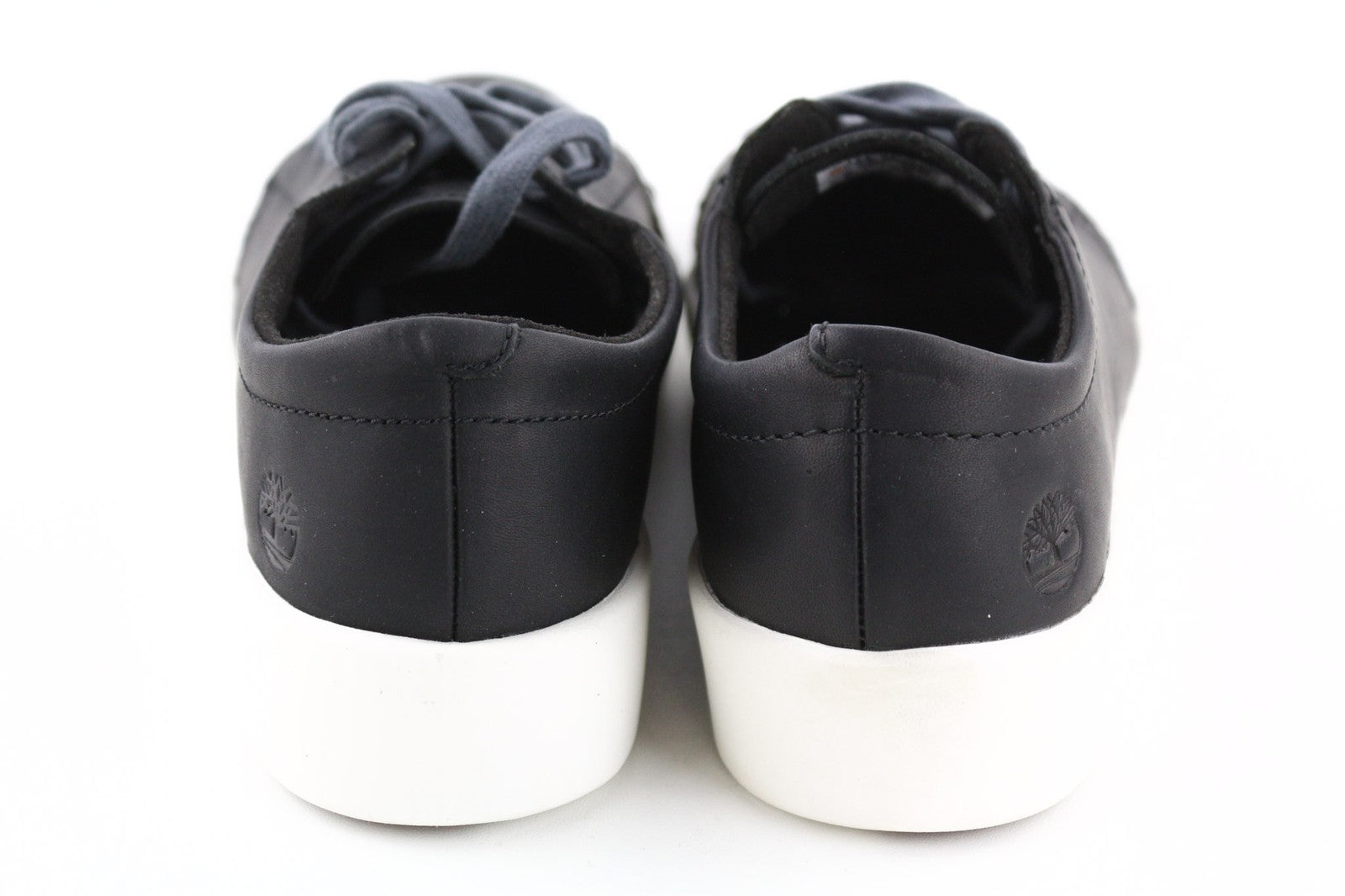 TIMBERLAND moteriški sportbačiai EU37.5 UK4.5 juodi odiniai apvalios nosies užsegimai su raišteliais ReBOTL 