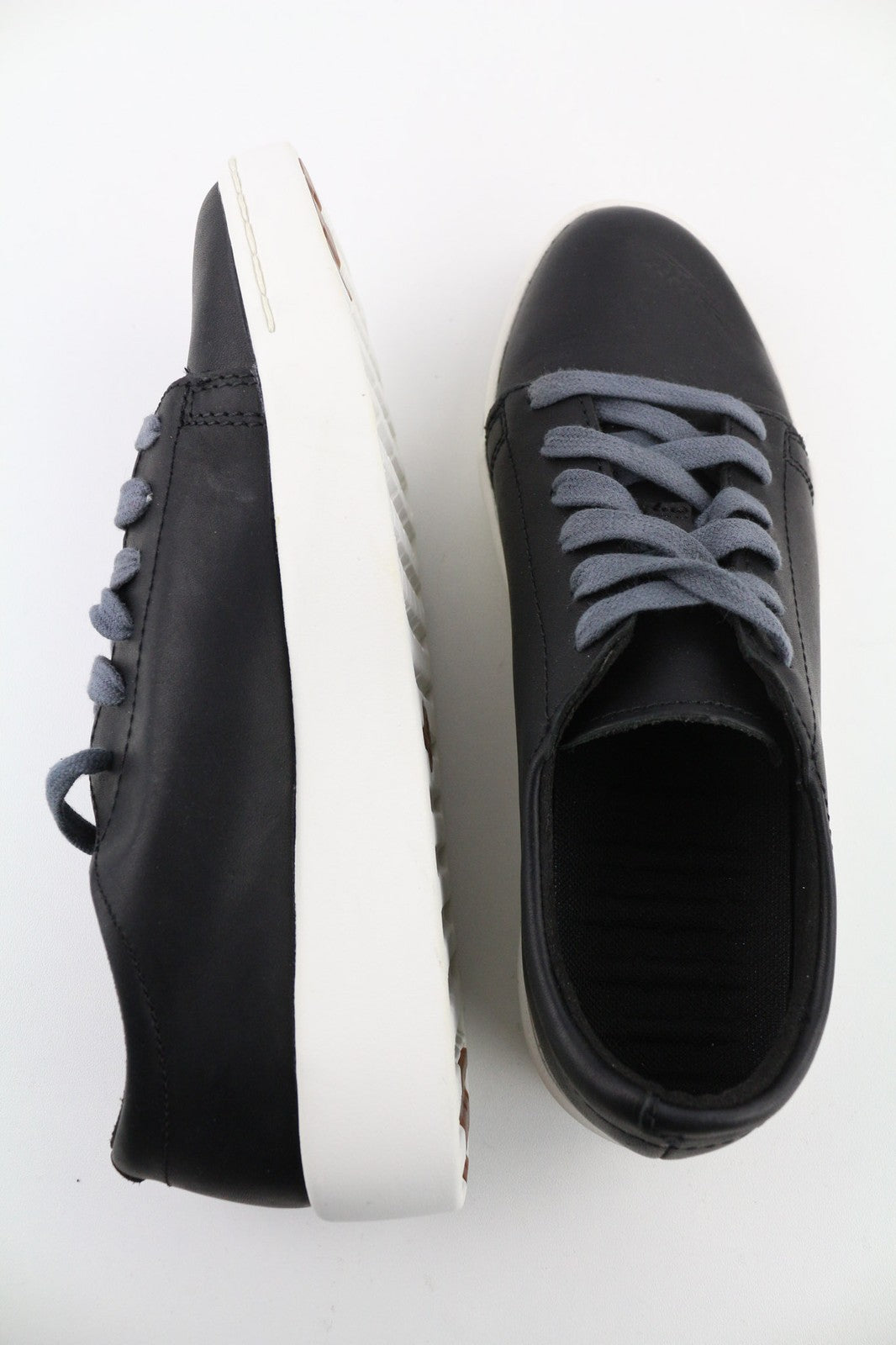 TIMBERLAND moteriški sportbačiai EU37.5 UK4.5 juodi odiniai apvalios nosies užsegimai su raišteliais ReBOTL 