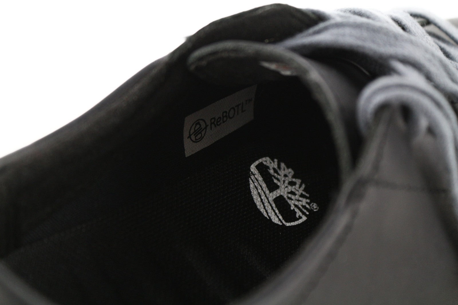 TIMBERLAND moteriški sportbačiai EU37.5 UK4.5 juodi odiniai apvalios nosies užsegimai su raišteliais ReBOTL 