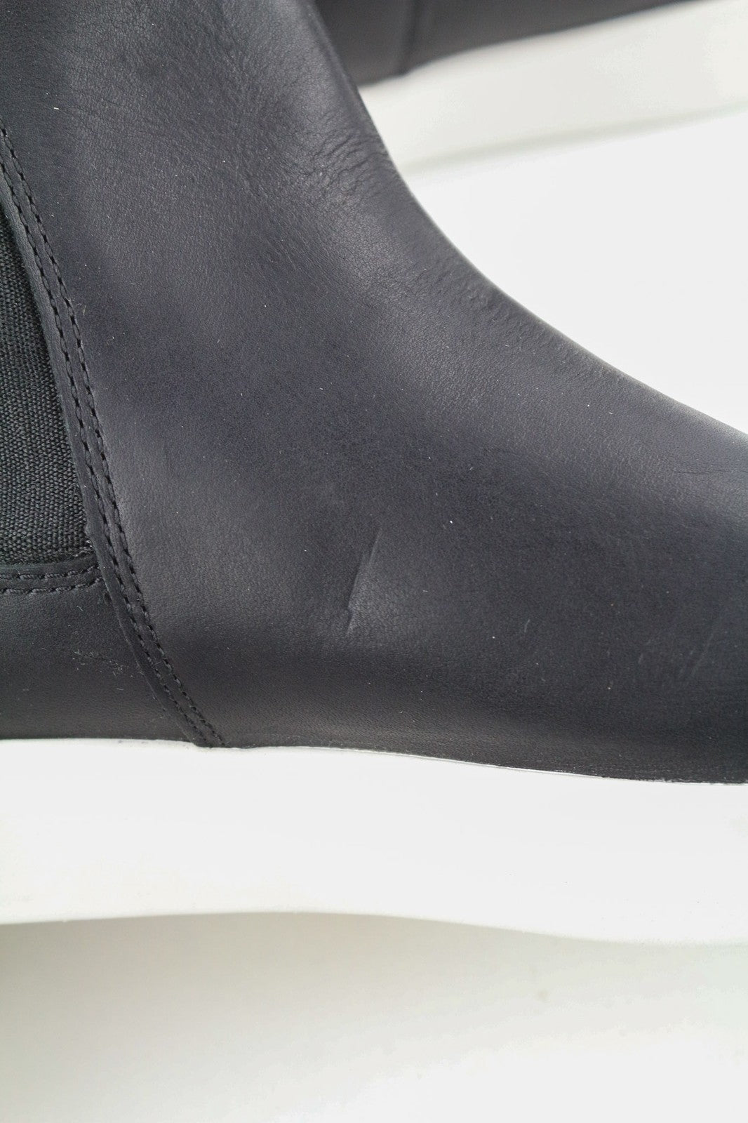 TIMBERLAND A2FUS moteriški juodi odiniai aulinukai su vidutinio aukščio pamušalu, EU40, UK7, migdolų nosimi, ReBOTL 