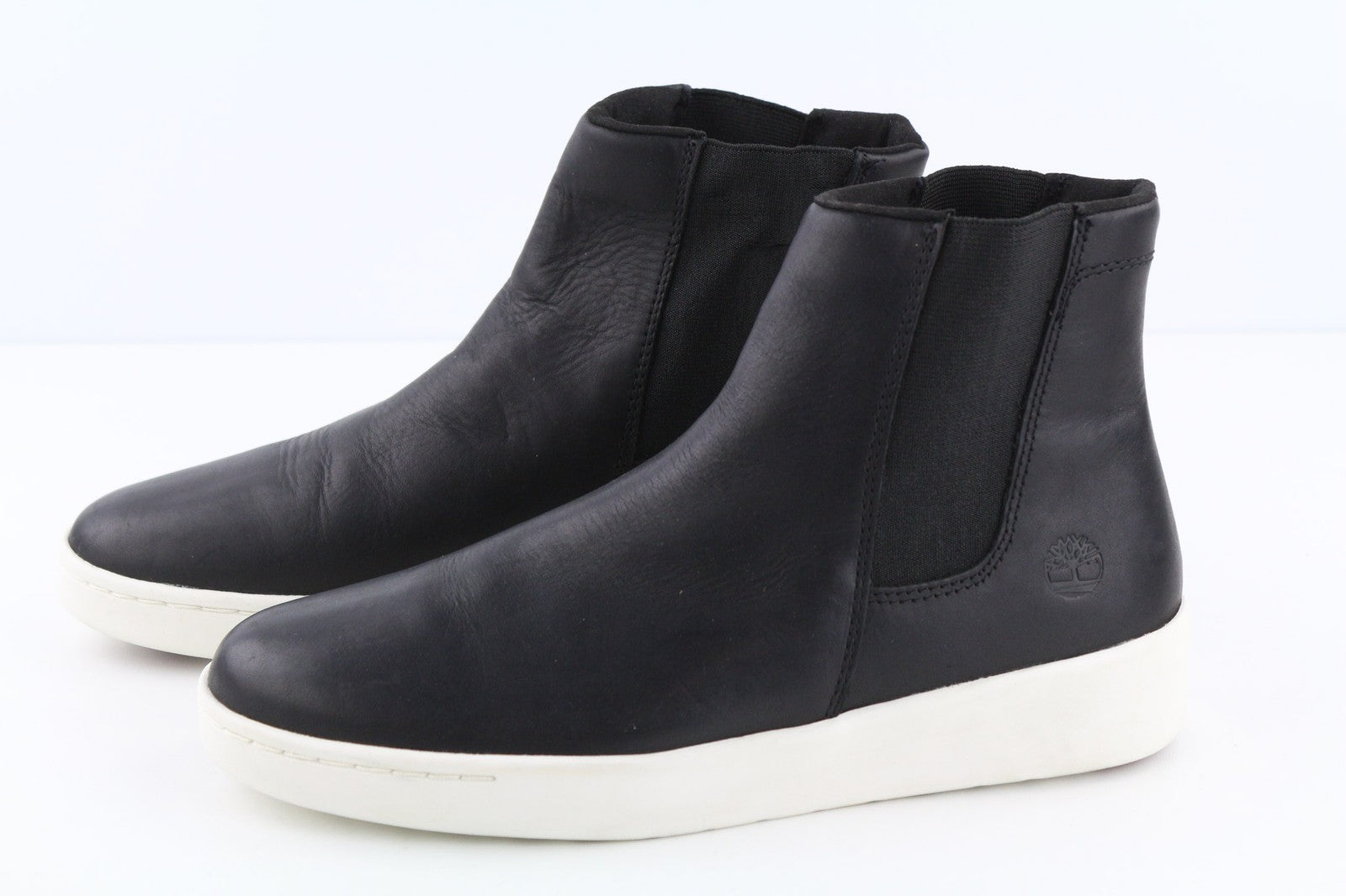 TIMBERLAND A2FUS moteriški juodi odiniai aulinukai su vidutinio aukščio pamušalu, EU40, UK7, migdolų nosimi, ReBOTL 