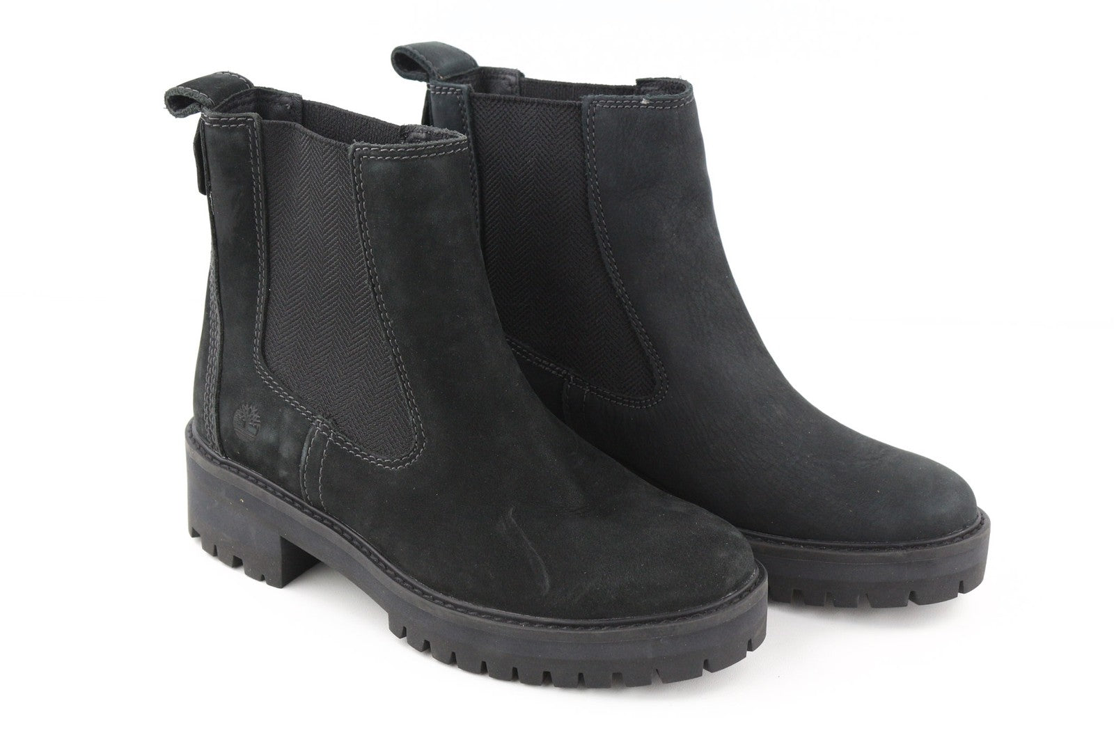 TIMBERLAND A1J66 moteriški juodi aulinukai „Chelsea“ EU38 UK5 odiniai migdolų formos noselės 