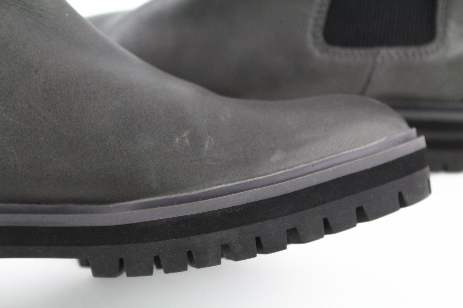 TIMBERLAND A2DY3 moteriški aulinukai „Chelsea“ EU38 UK5 pilkos odos migdolų formos nosys guminės nosies 