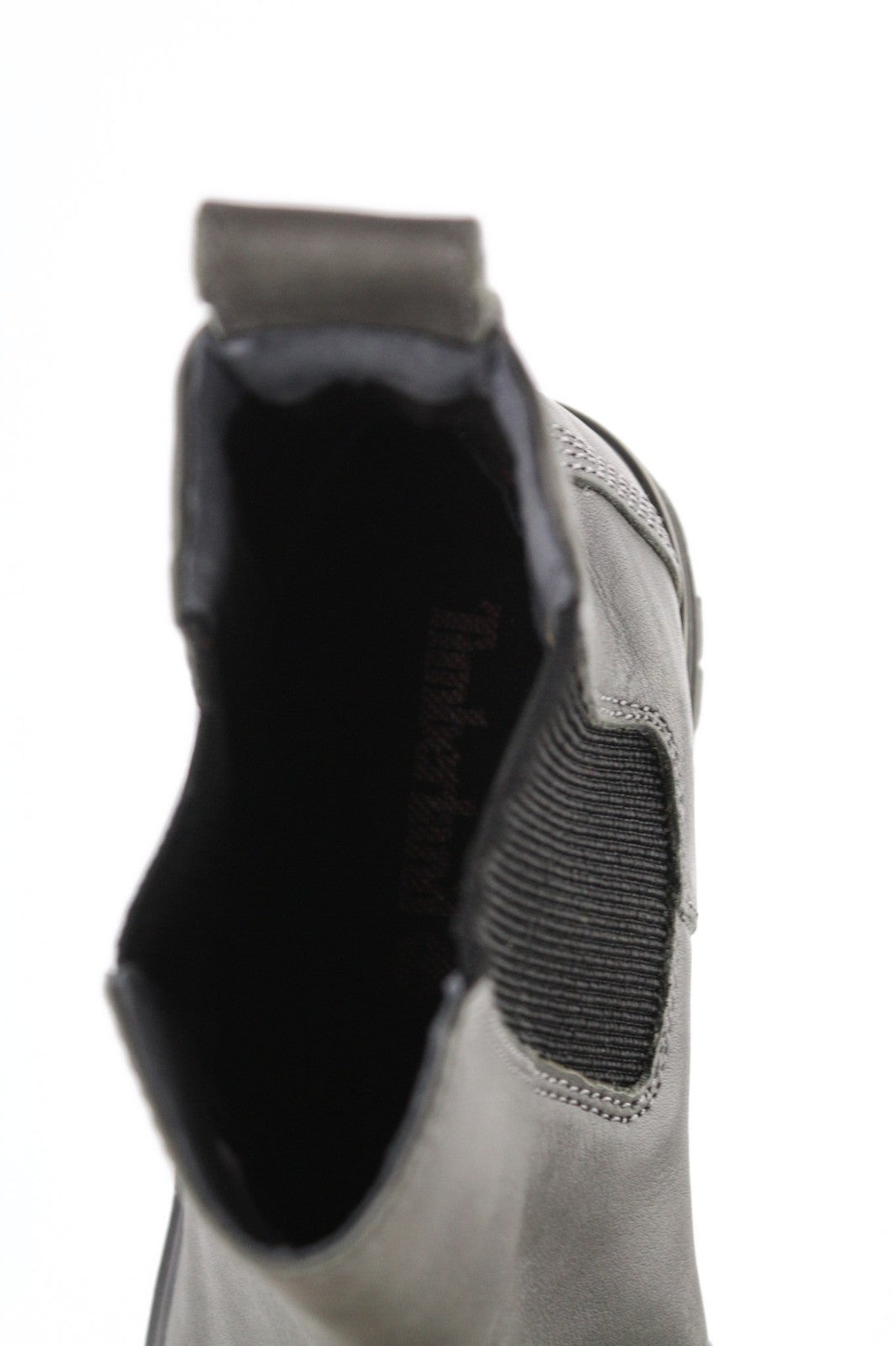 TIMBERLAND A2DY3 moteriški aulinukai „Chelsea“ EU38 UK5 pilkos odos migdolų formos nosys guminės nosies 