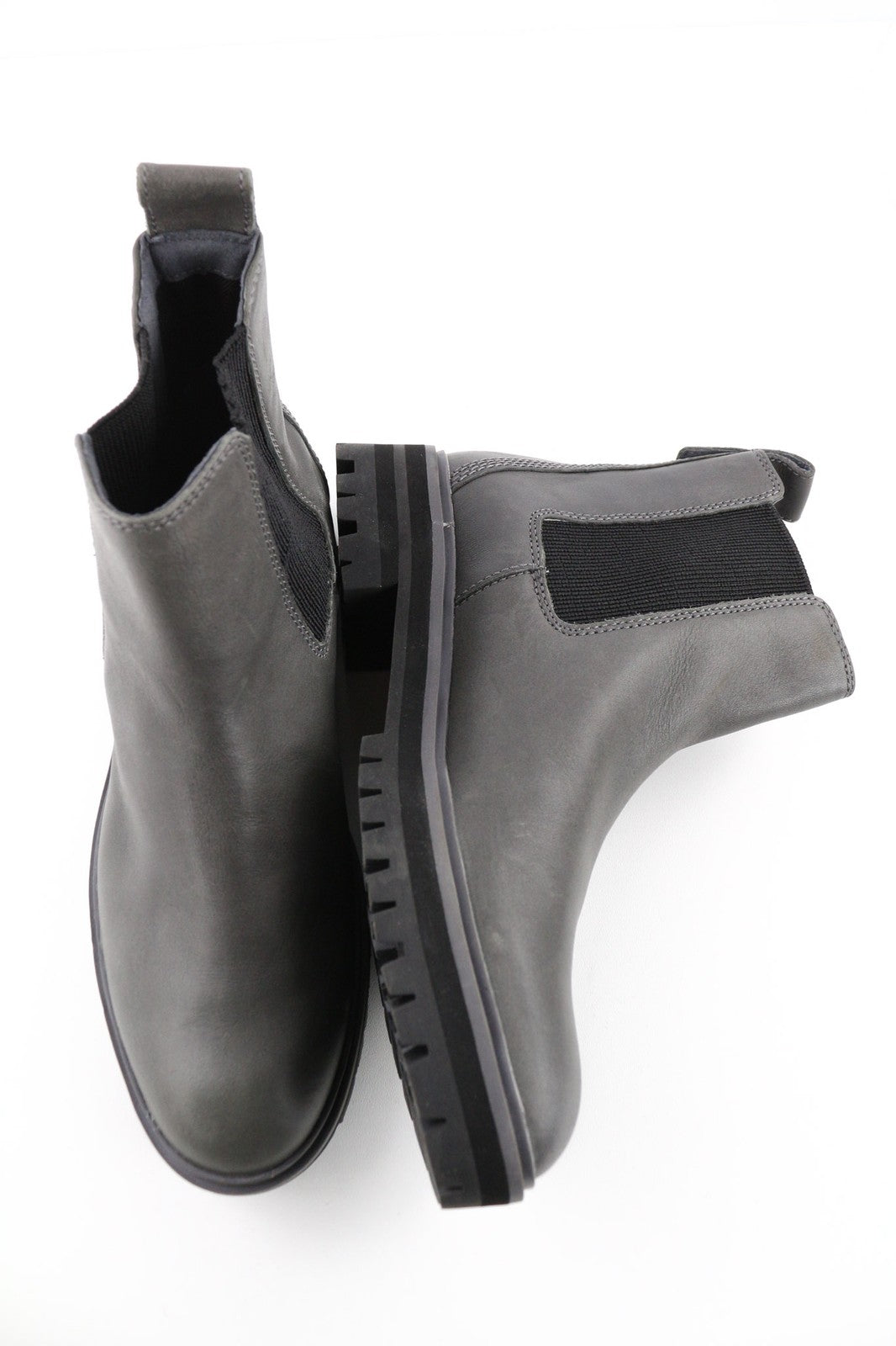 TIMBERLAND A2DY3 moteriški aulinukai „Chelsea“ EU38 UK5 pilkos odos migdolų formos nosys guminės nosies 