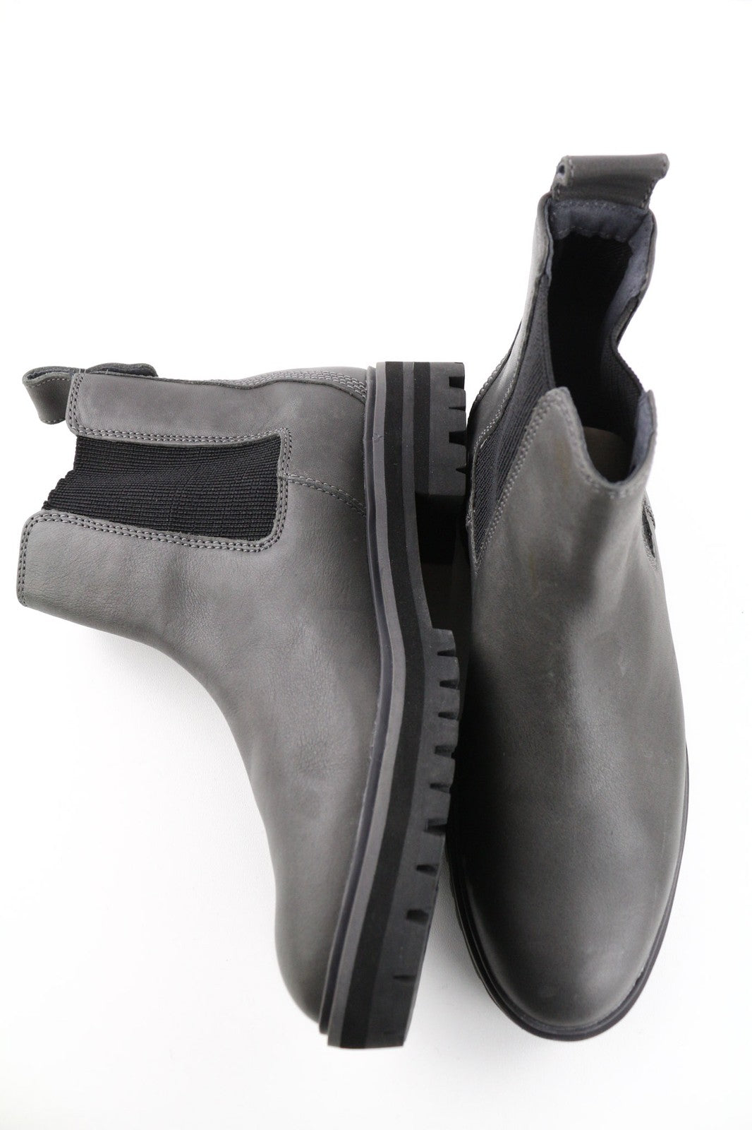 TIMBERLAND A2DY3 moteriški aulinukai „Chelsea“ EU38 UK5 pilkos odos migdolų formos nosys guminės nosies 