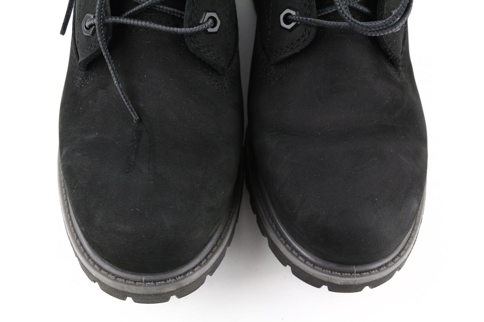 TIMBERLAND moteriški juodi odiniai aulinukai EU40 UK7 suvarstomi migdolų formos nosimi „Ortholite“ 