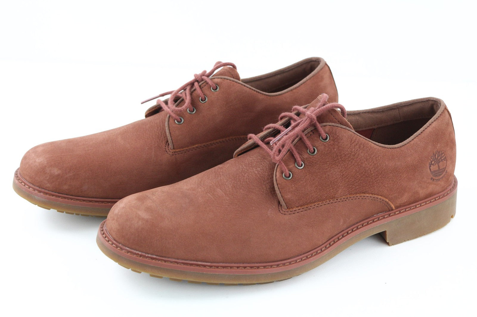 TIMBERLAND A2GTV vyriški batai EU43 UK8.5 rudi odiniai su raišteliais, žemakulniai, migdolų nosimi. 