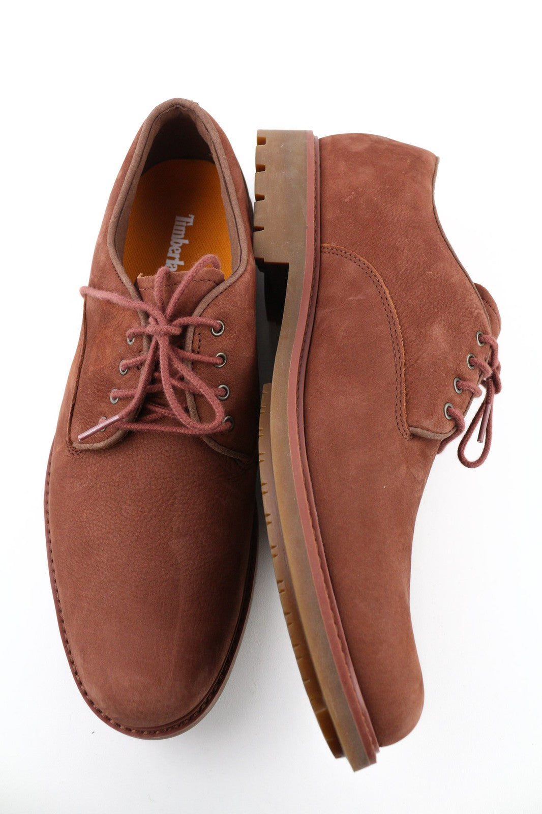 TIMBERLAND A2GTV vyriški batai EU43 UK8.5 rudi odiniai su raišteliais, žemakulniai, migdolų nosimi. 