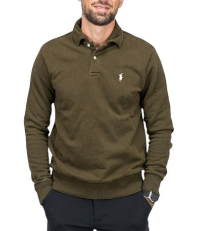 RALPH LAUREN vyriškas džemperis 2XL tamsiai žalias polo marškinėliai su sagomis, RRP199 