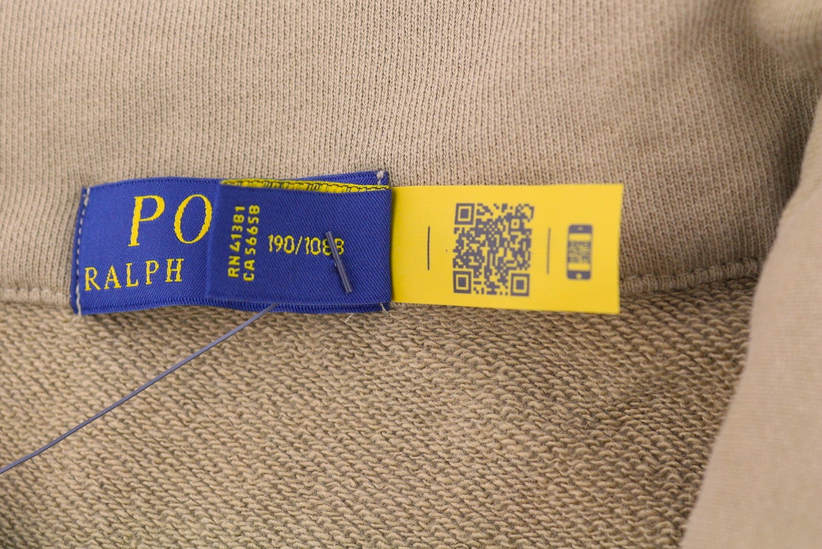 RALPH LAUREN Classics vyriški chaki spalvos megztiniai, 2XL dydžio, polo marškinėliai su puse užtrauktuko, RRP199 