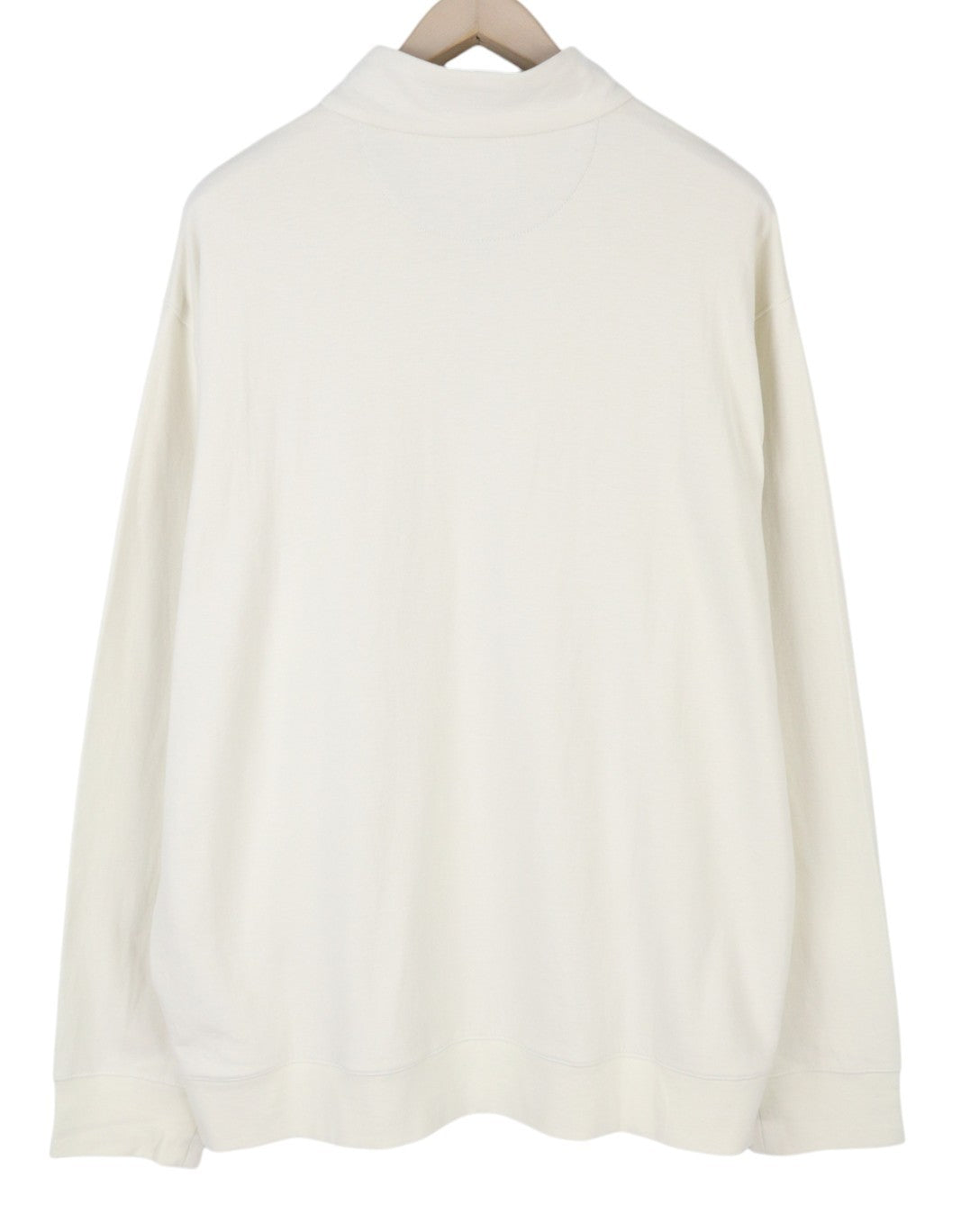 RALPH LAUREN vyriškas džemperis, 2XL, kreminės spalvos, aukšta užtrauktuku, su logotipu ir RRP199 