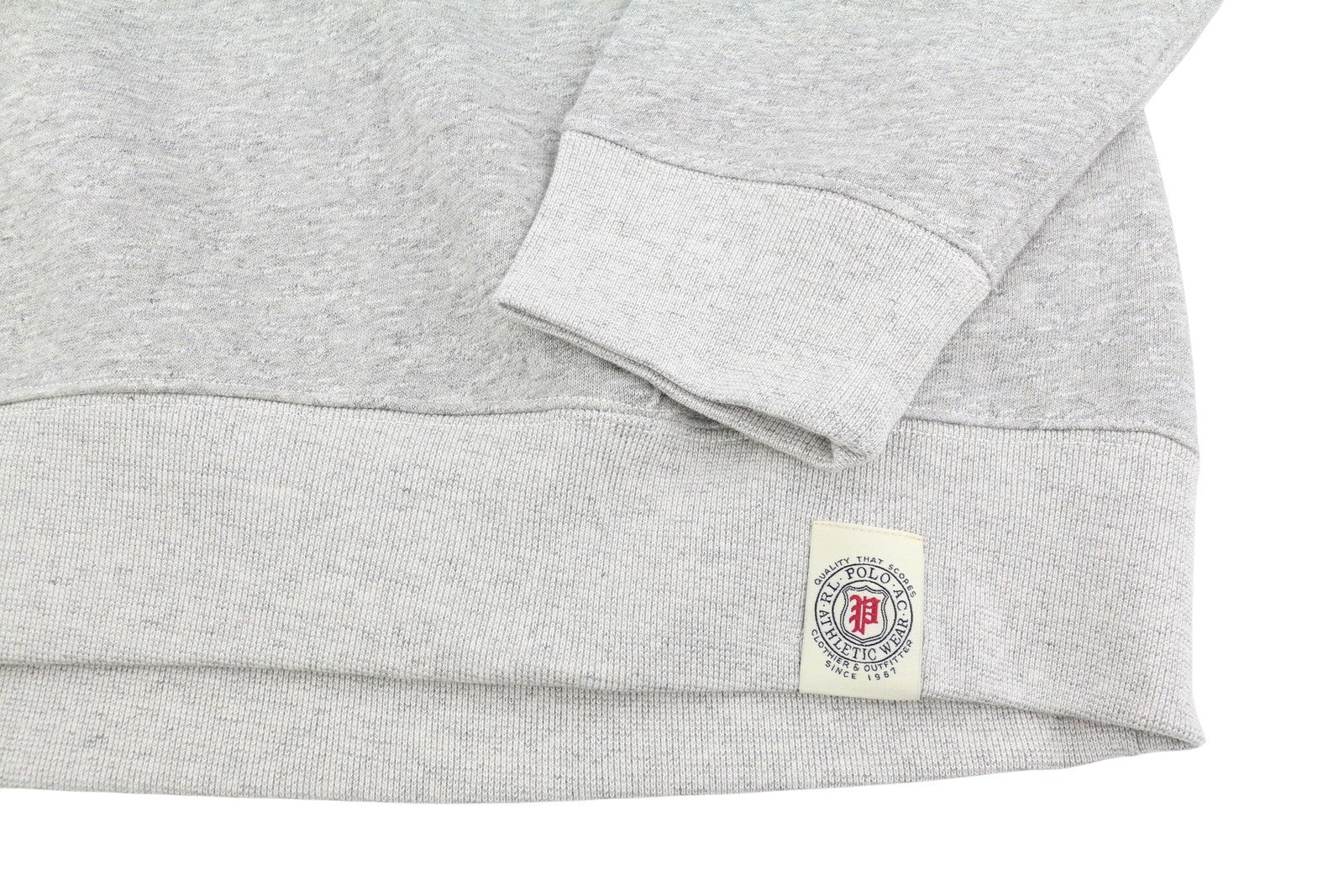 RALPH LAUREN vyriškas džemperis su gobtuvu (2XL), pilkas melanžas, kengūros kišenė, megztinis su logotipu, RRP299 