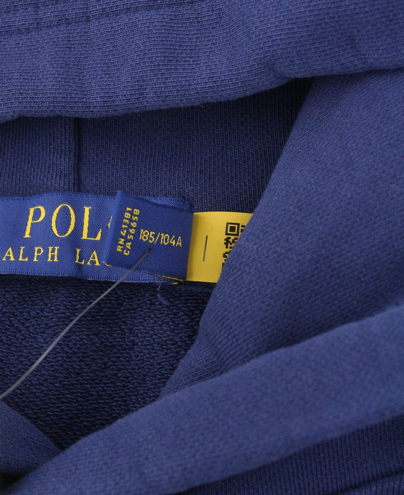 RALPH LAUREN Classics Navy vyriškas džemperis su gobtuvu XL dydžio megztinis su kengūros kišene ir gobtuvu 