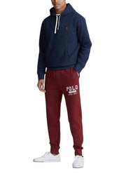 RALPH LAUREN vyriškas džemperis su gobtuvu (2XL), tamsiai mėlynas, su kengūros kišene ir gobtuvu (RRP199) 