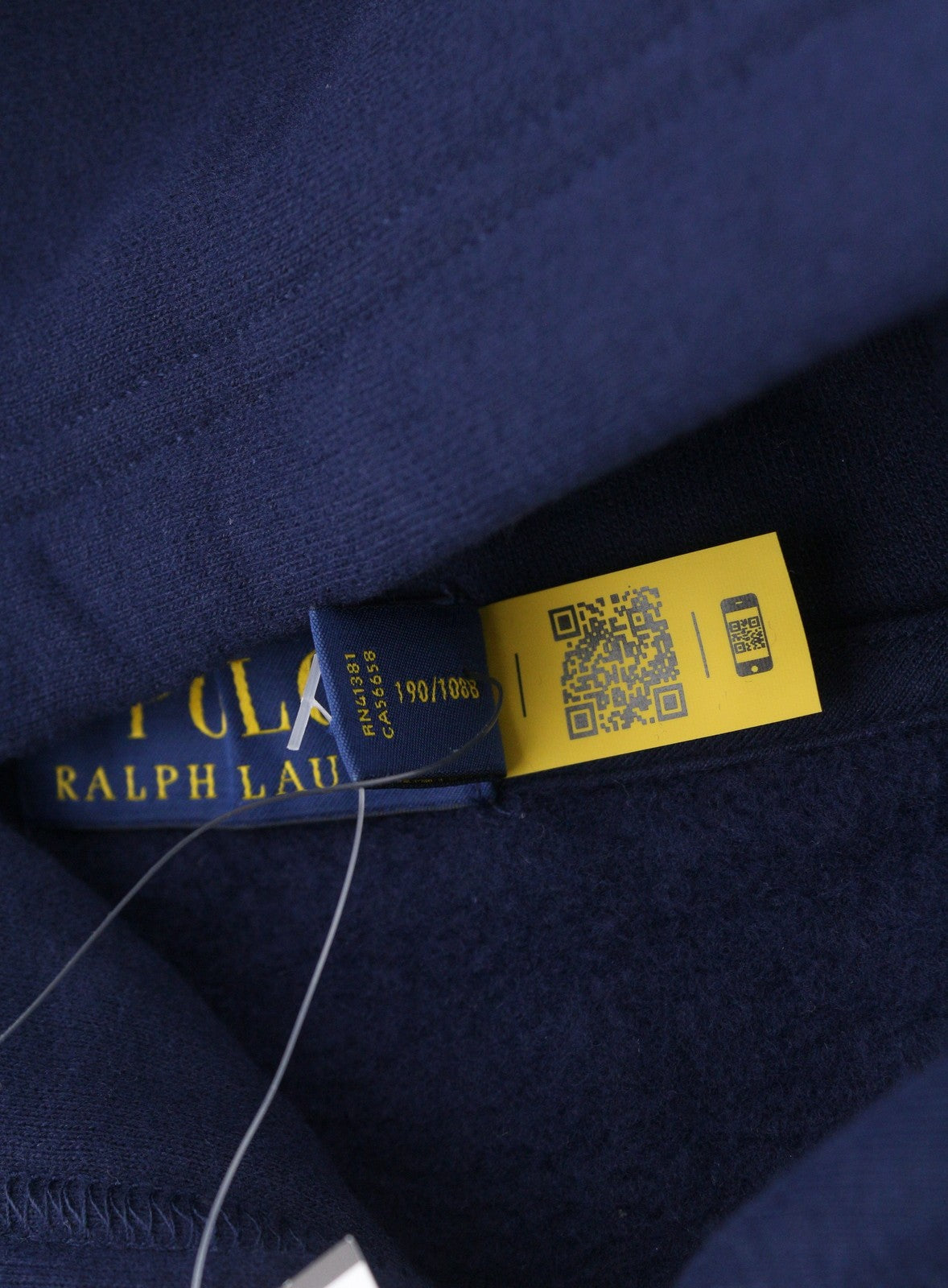 RALPH LAUREN vyriškas džemperis su gobtuvu (2XL), tamsiai mėlynas, su kengūros kišene ir gobtuvu (RRP199) 
