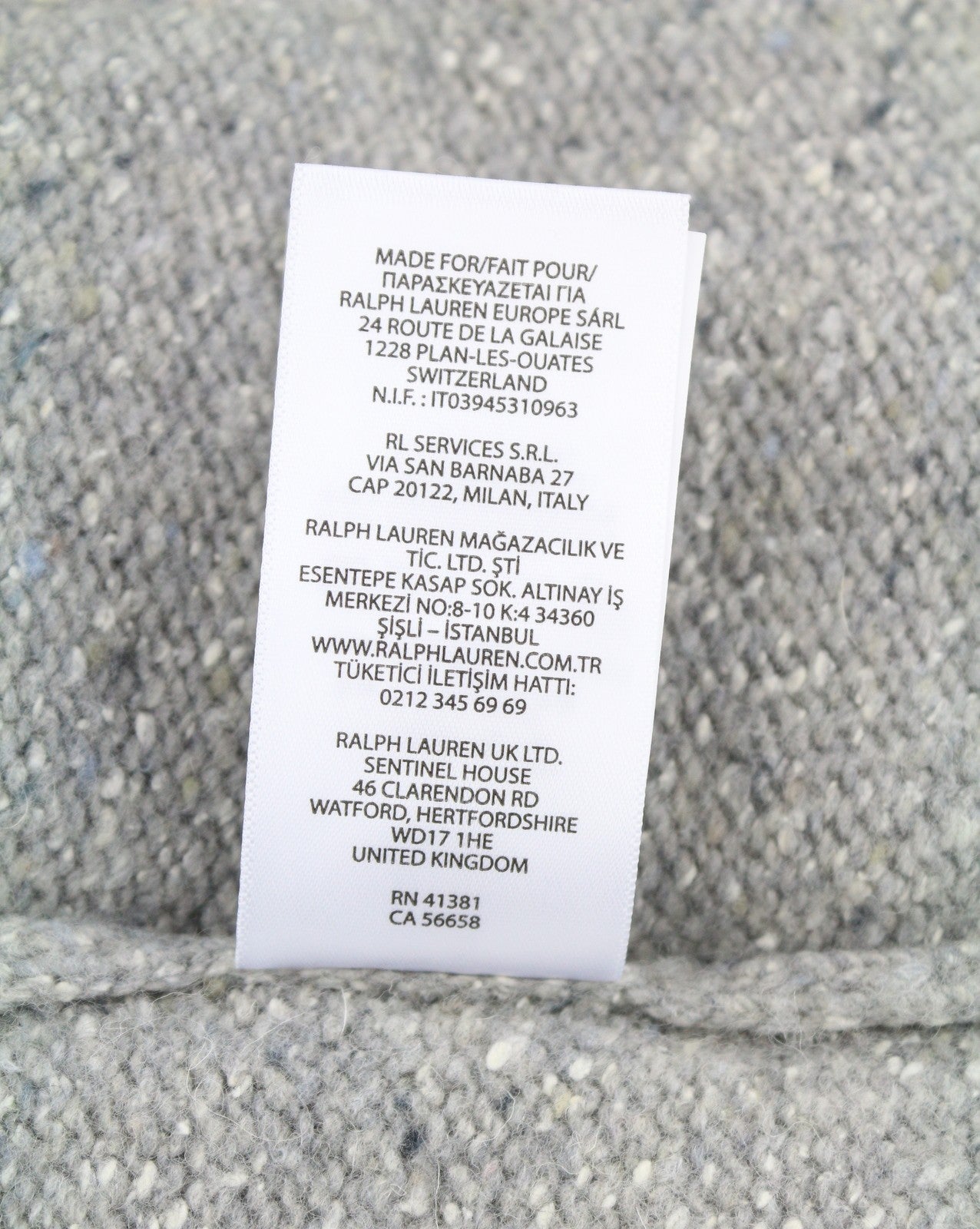 RALPH LAUREN vyriškas megztinis M pilkas melanžas vilnos mišinio tamprus megztinis RRP199 