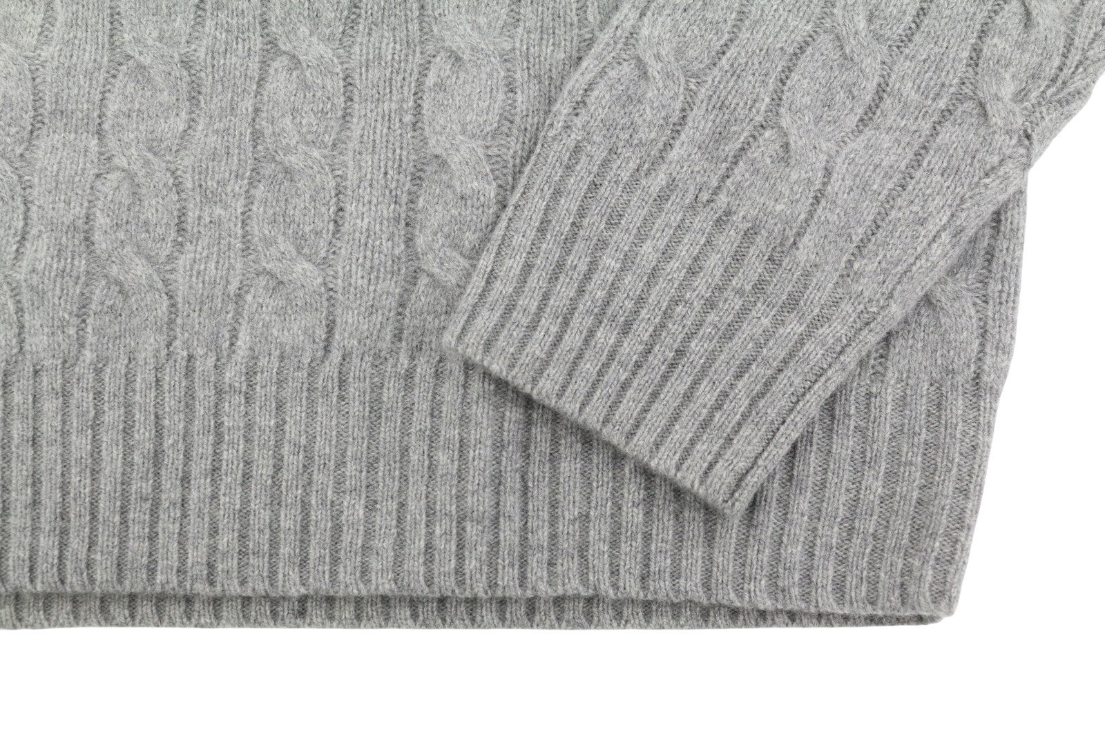 RALPH LAUREN Classics megztinis vyrams, pilkas melanžas, vilnonis kašmyras, RRP225 