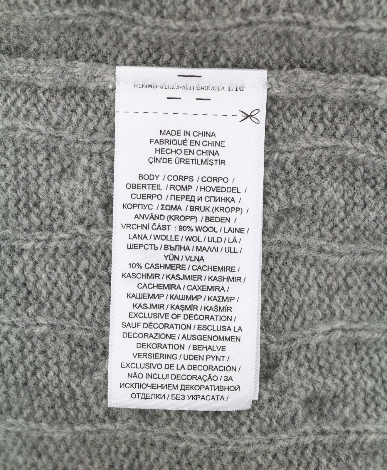 RALPH LAUREN Classics megztinis vyrams, pilkas melanžas, vilnonis kašmyras, RRP225 