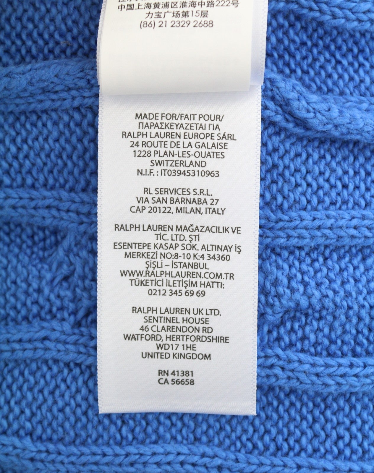 RALPH LAUREN Classics megztinis vyrams, mėlynas, megztinis su kabeliu ir apvalia juostele, RRP199 