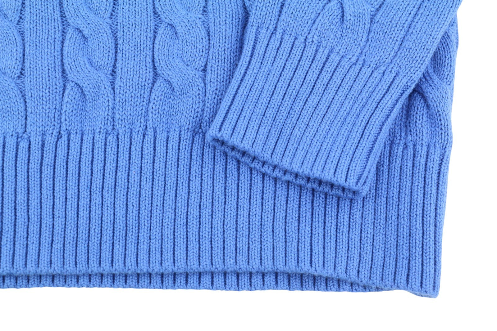 RALPH LAUREN Classics megztinis vyrams, mėlynas, megztinis su kabeliu ir apvalia juostele, RRP199 