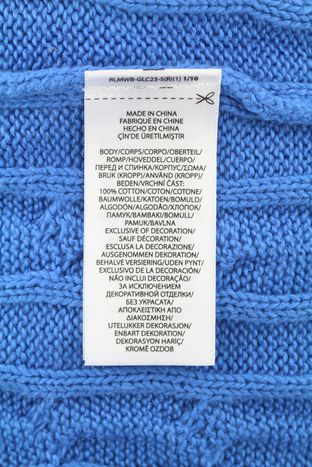 RALPH LAUREN Classics megztinis vyrams, mėlynas, megztinis su kabeliu ir apvalia juostele, RRP199 