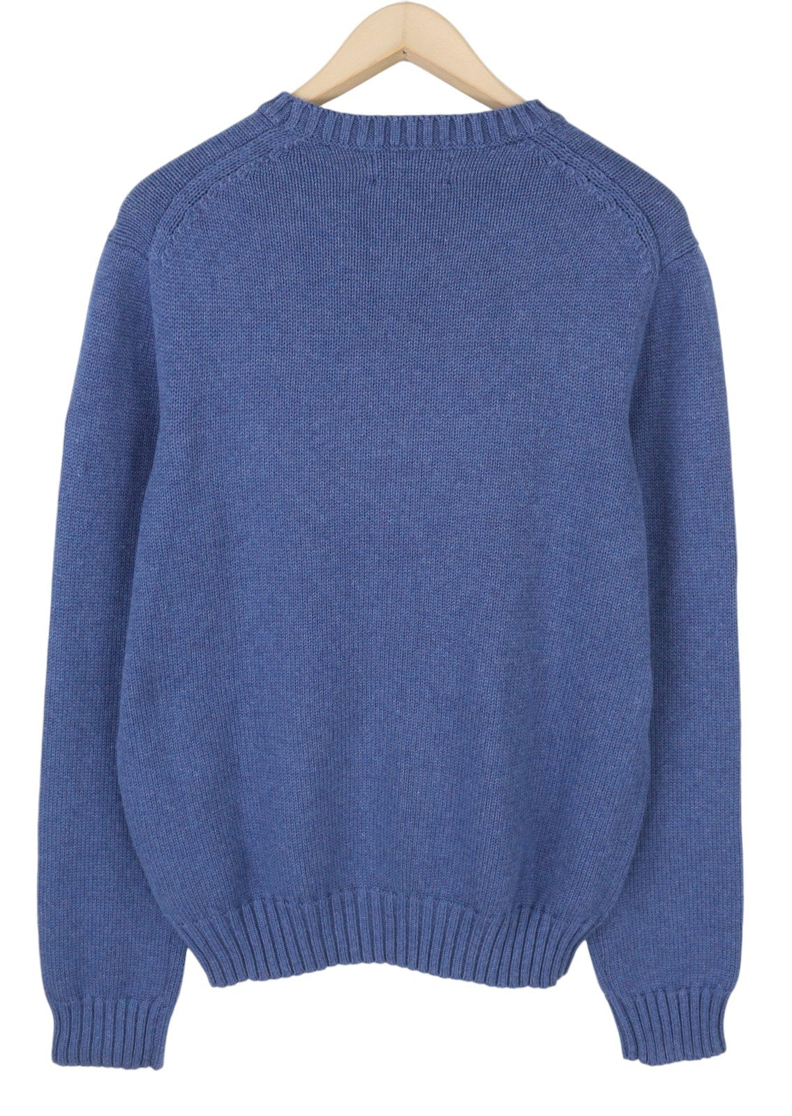 RALPH LAUREN Classics mėlynas vyriškas megztinis M mėlynas medvilninis megztinis su JAV vėliava RRP499 