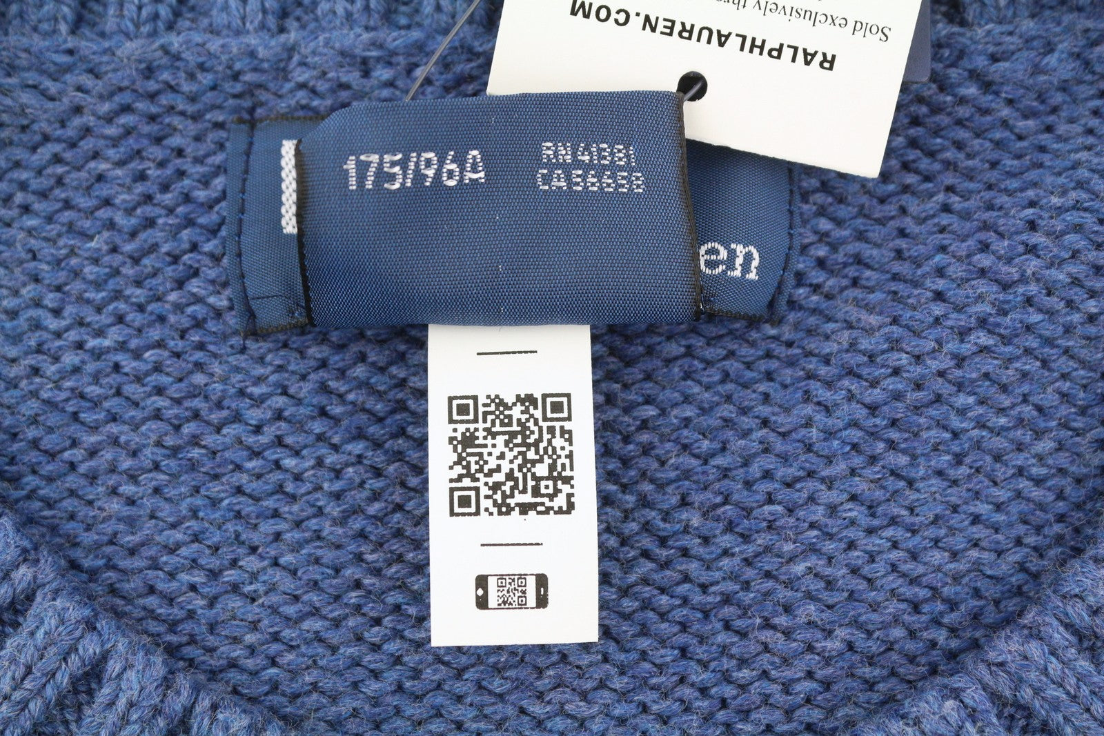 RALPH LAUREN Classics mėlynas vyriškas megztinis M mėlynas medvilninis megztinis su JAV vėliava RRP499 