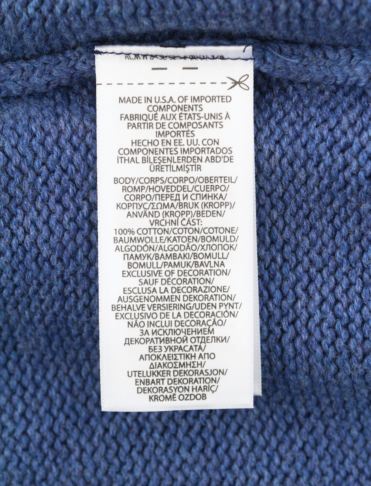 RALPH LAUREN Classics mėlynas vyriškas megztinis M mėlynas medvilninis megztinis su JAV vėliava RRP499 