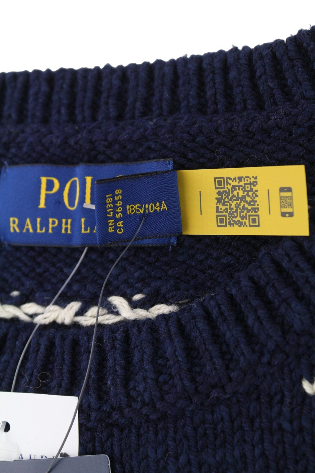 RALPH LAUREN vyriškas megztinis XL dydžio tamsiai mėlynas kašmyro mišinio aptemptas megztinis, RRP299 