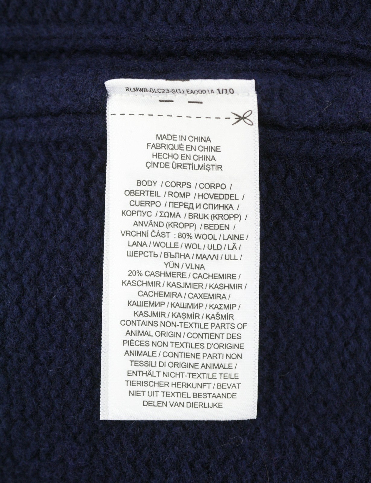 RALPH LAUREN Echo megztinis vyrams, L dydžio, mėlynas, vilnonis, kašmyro, tamprus megztinis, RRP399 