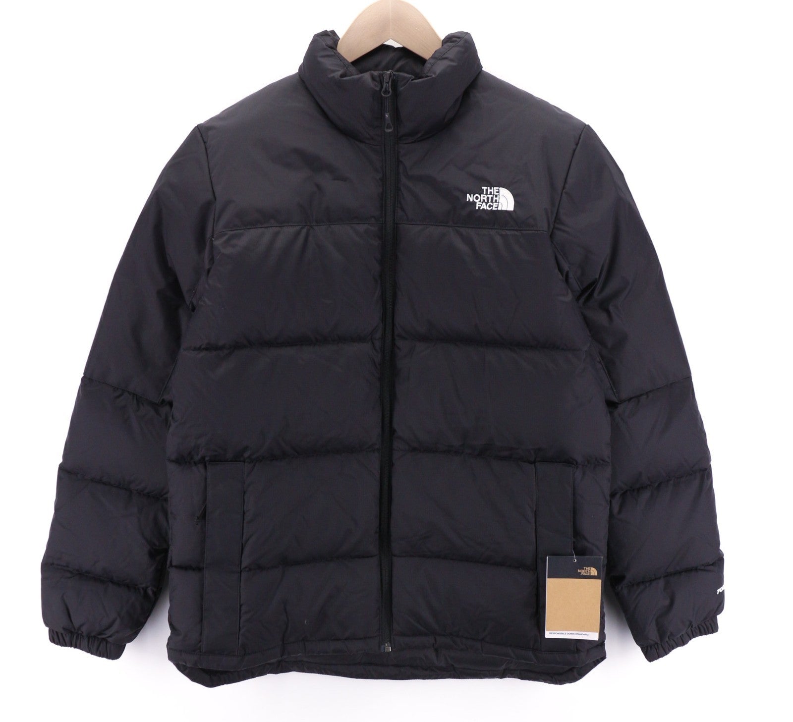 „THE NORTH FACE Diablo Down“ vyriška juoda dygsniuota pūkinė striukė su 700 užpildu, RRP 350 