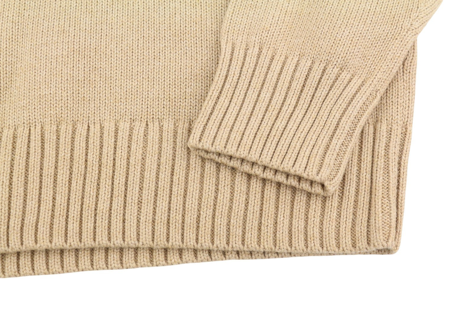 RALPH LAUREN klasikinis megztinis vyrams S rudas melanžas su puse užtrauktuko apykakle RRP239 