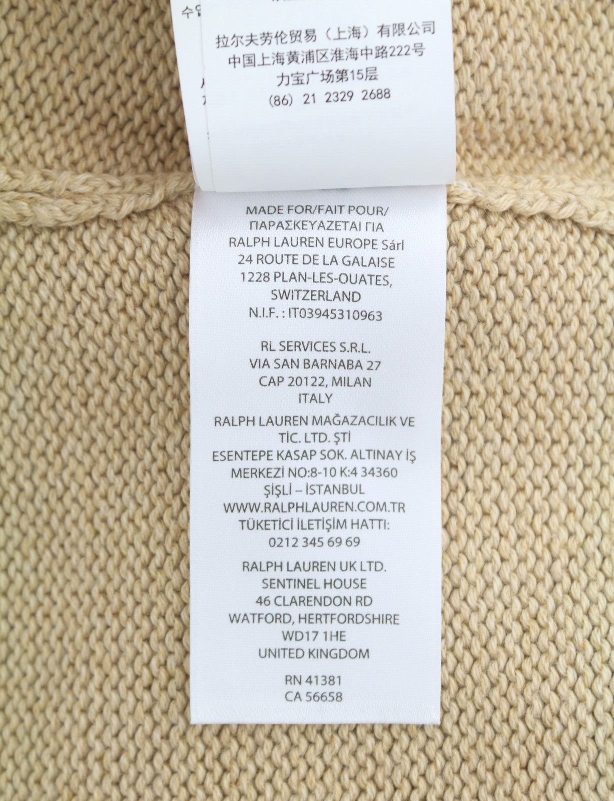 RALPH LAUREN Classics rudas vyriškas megztinis L dydžio, aptemptas, apvalios kaklo iškirptės, RRP199 