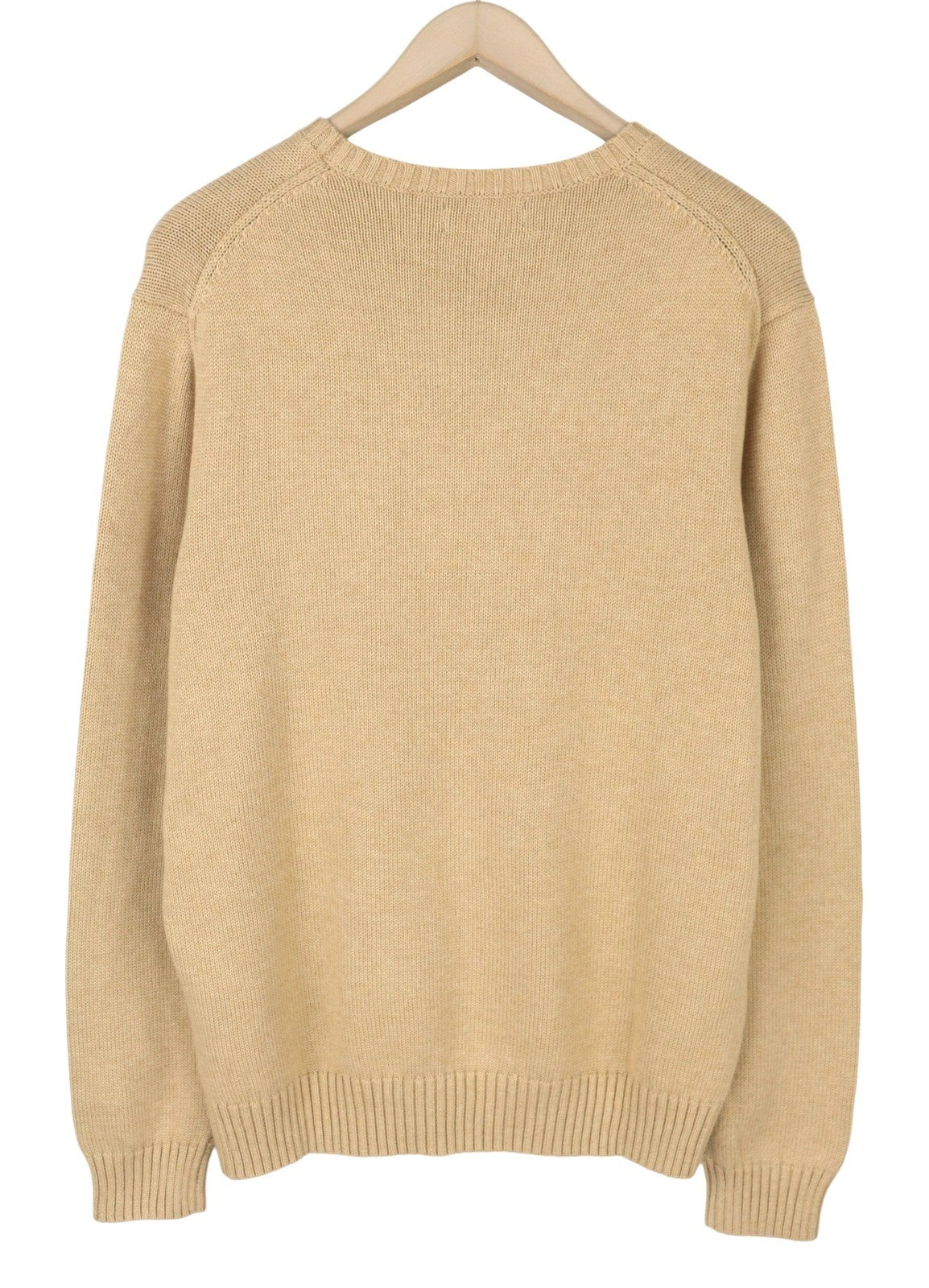 RALPH LAUREN Classics rudas vyriškas megztinis L dydžio, aptemptas, apvalios kaklo iškirptės, RRP199 