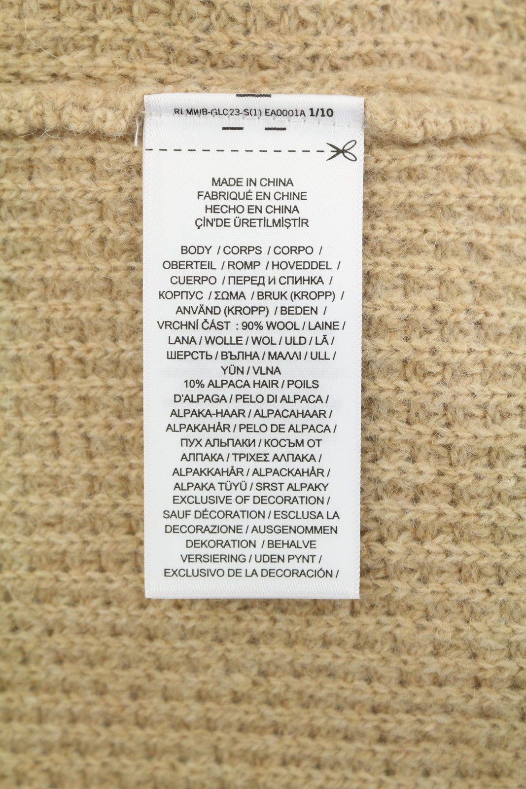 RALPH LAUREN Classics rudas vyriškas megztinis L dydžio vilnos ir alpakos vaflinio megztinio RRP266 