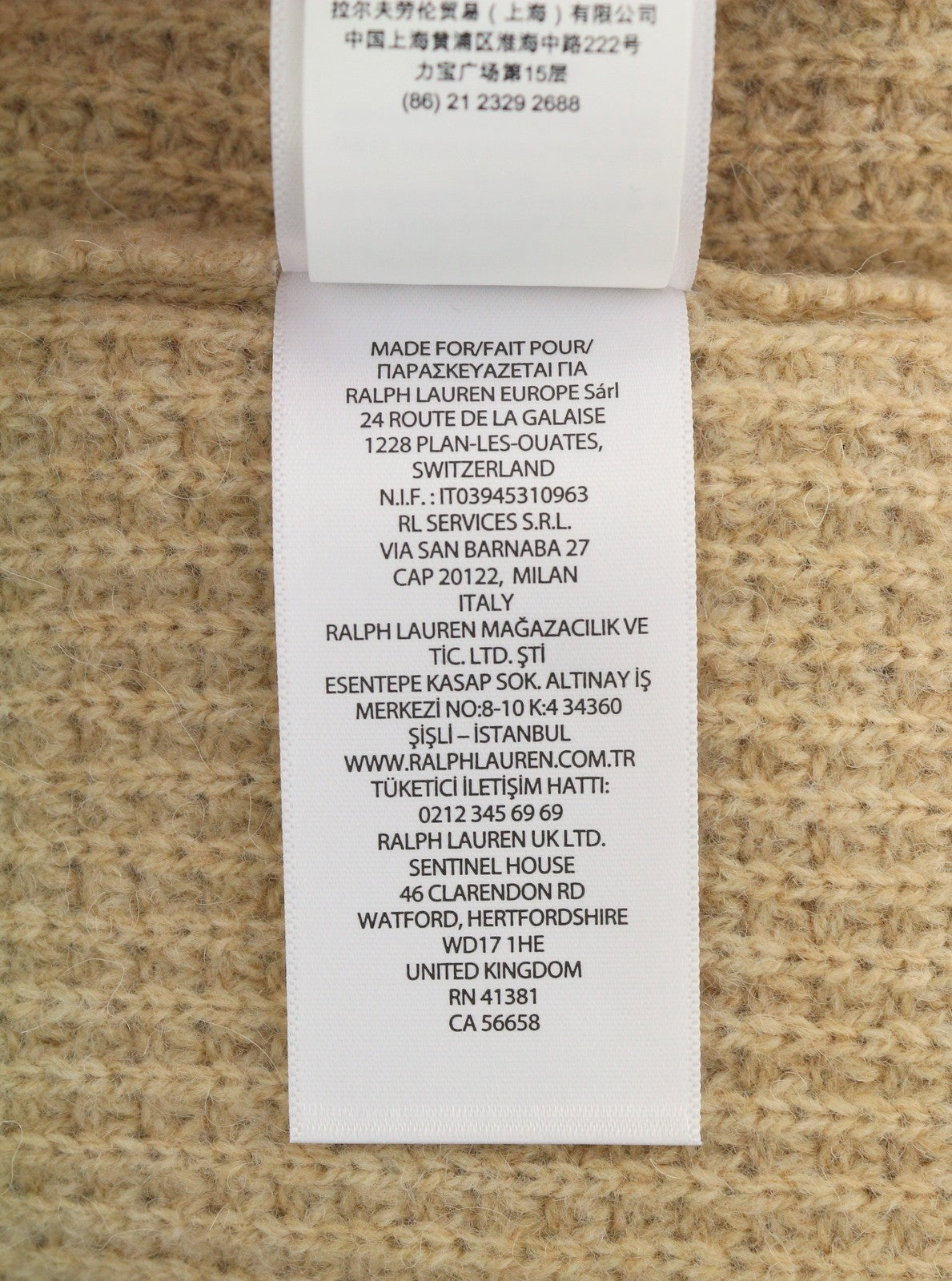 RALPH LAUREN Classics rudas vyriškas megztinis L dydžio vilnos ir alpakos vaflinio megztinio RRP266 