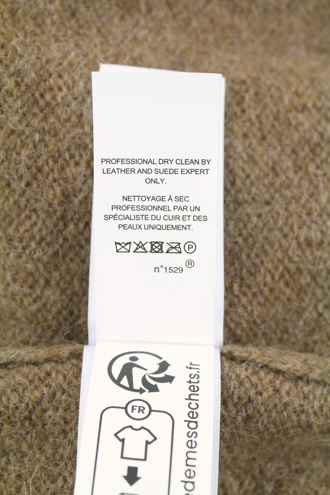 RALPH LAUREN vyriškas megztinis S rudo melanžo vilnos ir alpakų mišinio su alkūnių lopais megztinis 