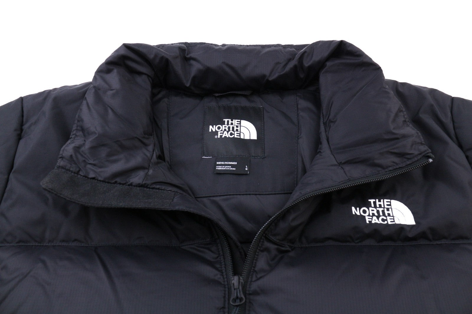 THE NORTH FACE Diablo Down vyriška dygsniuota pūkinė striukė, L dydžio, juoda, 700 fill, RRP 350 