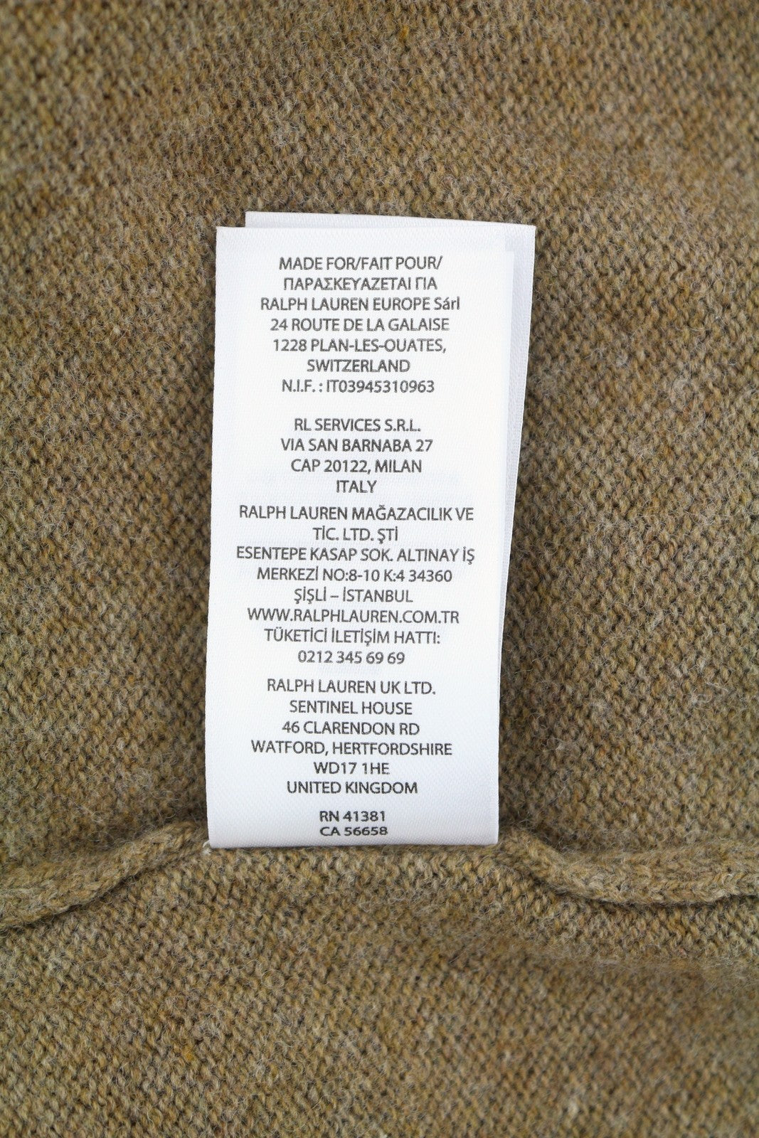 RALPH LAUREN Classics rudas vyriškas megztinis XL dydžio vilnos mišinio polo apykaklės megztinis RRP220