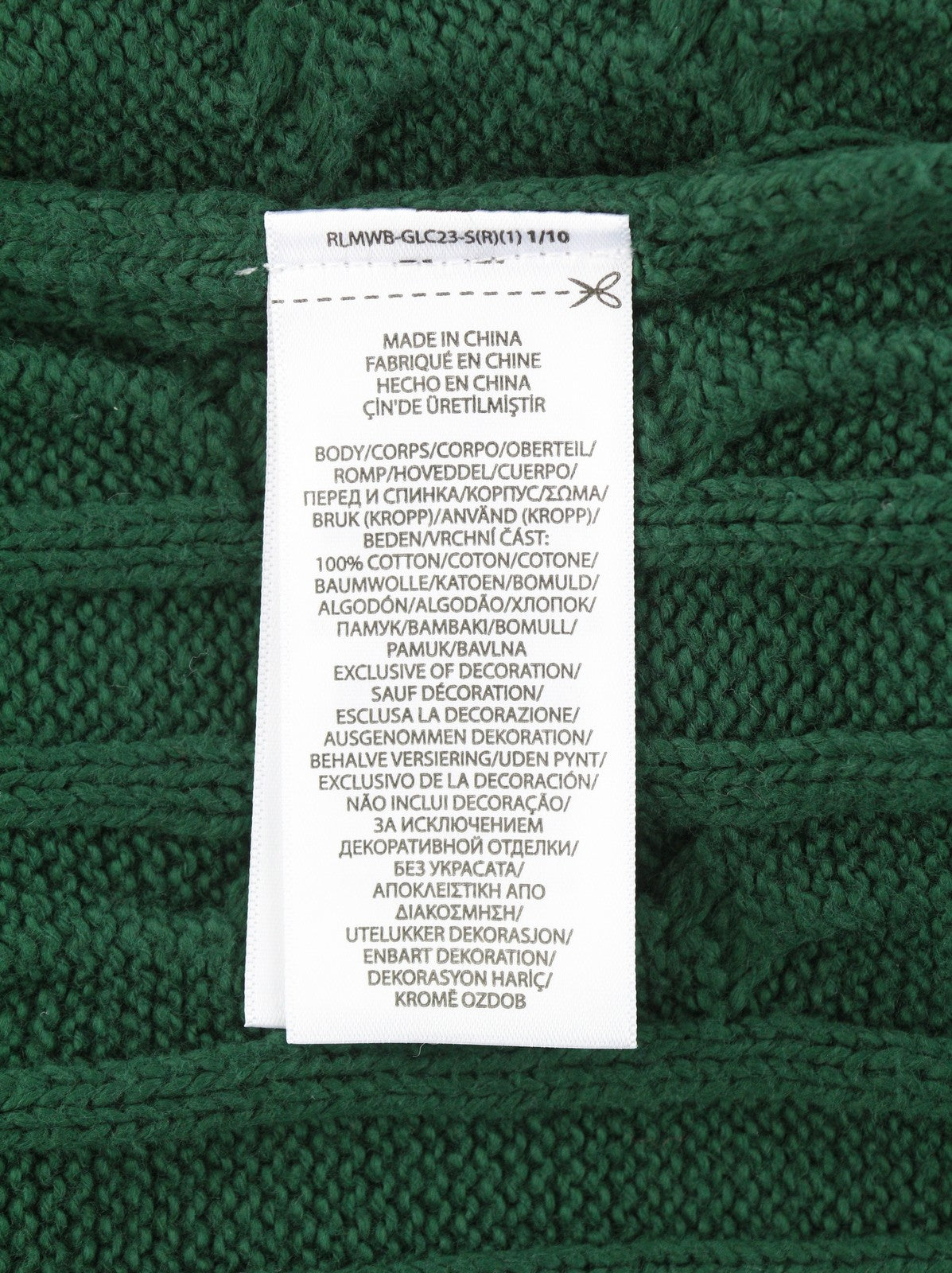 RALPH LAUREN Driver Cn ilgomis rankovėmis žalias vyriškas megztinis XL dydžio megztinis su kabeliu RRP214 