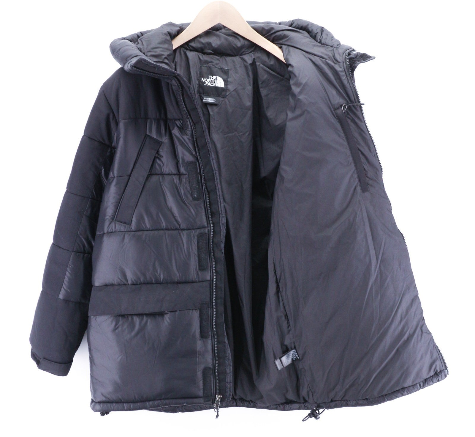 „THE NORTH FACE Himalayan Parka“ vyriška izoliuota vidutinio ilgio juoda striukė su pamušalu, L dydžio 