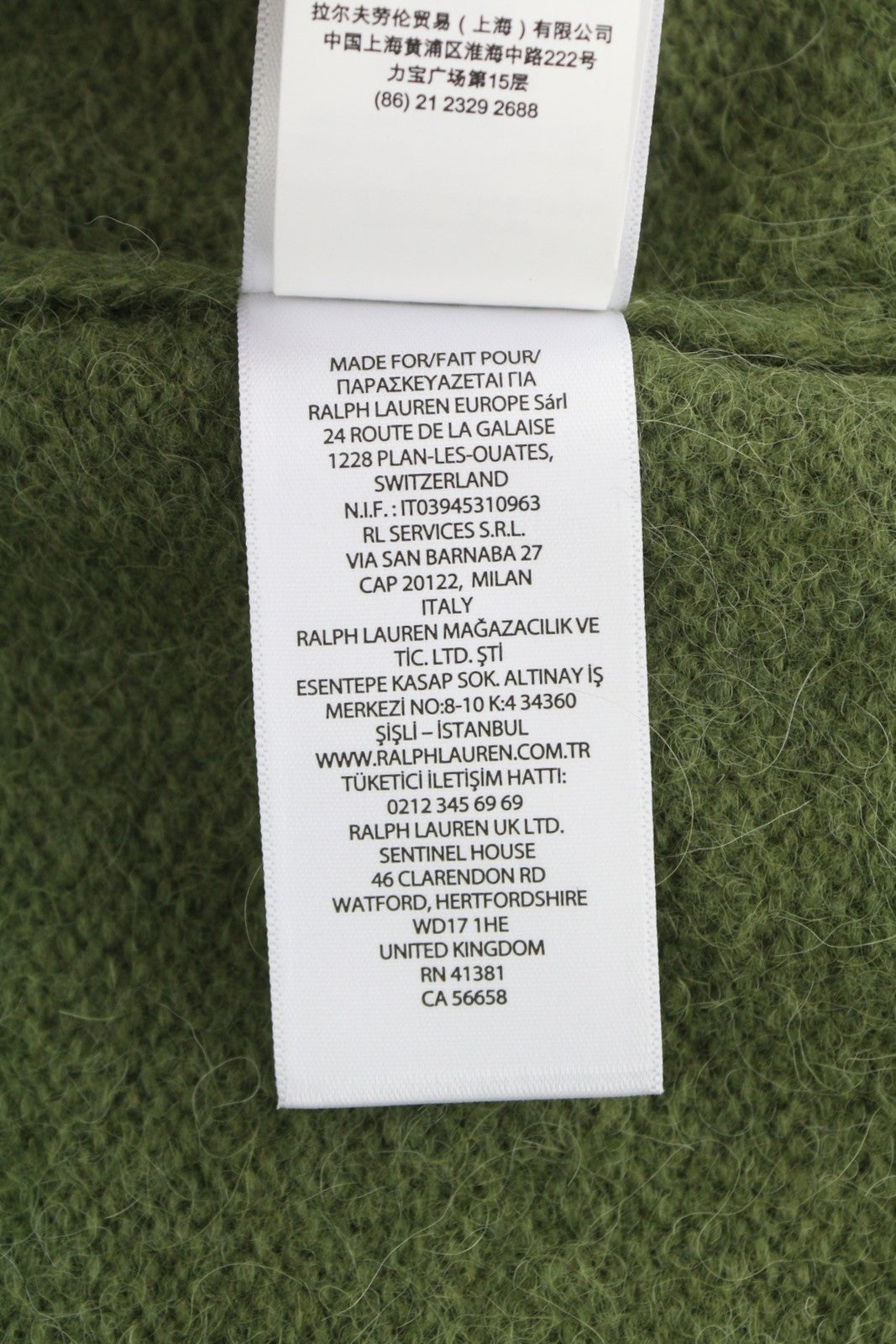 RALPH LAUREN Classics New Olive vyriškas megztinis S melanžo vilnos ir alpakų mišinio megztinis 