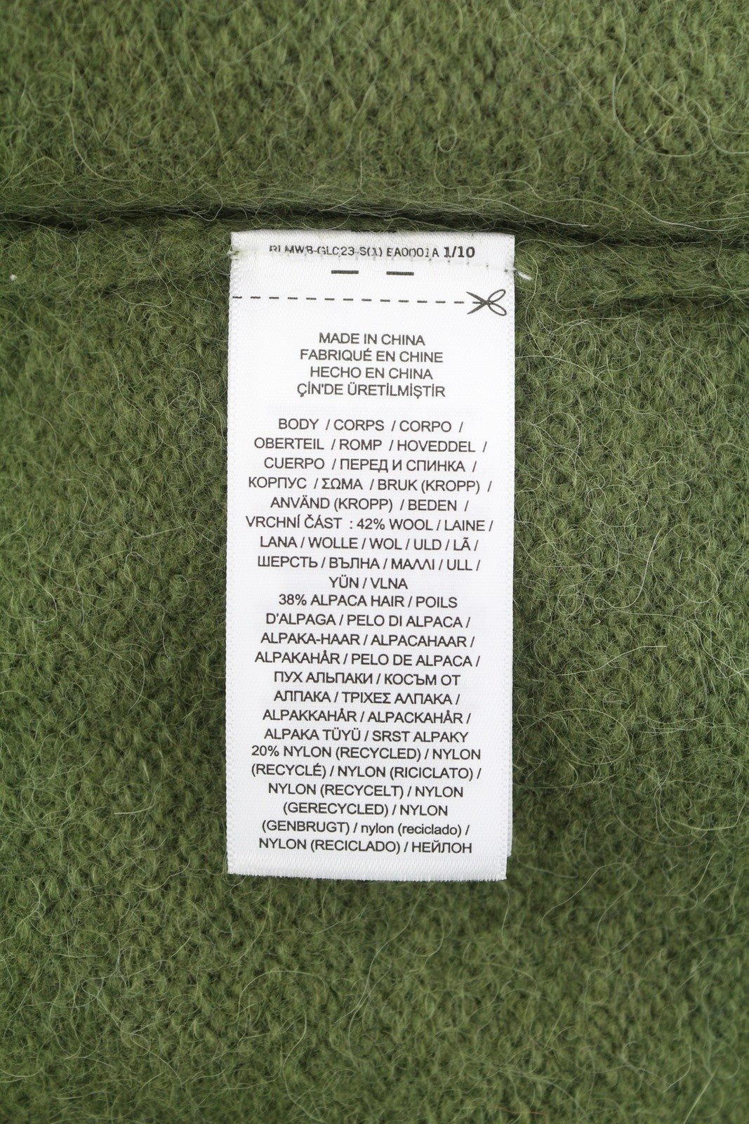 RALPH LAUREN Classics New Olive vyriškas megztinis S melanžo vilnos ir alpakų mišinio megztinis 