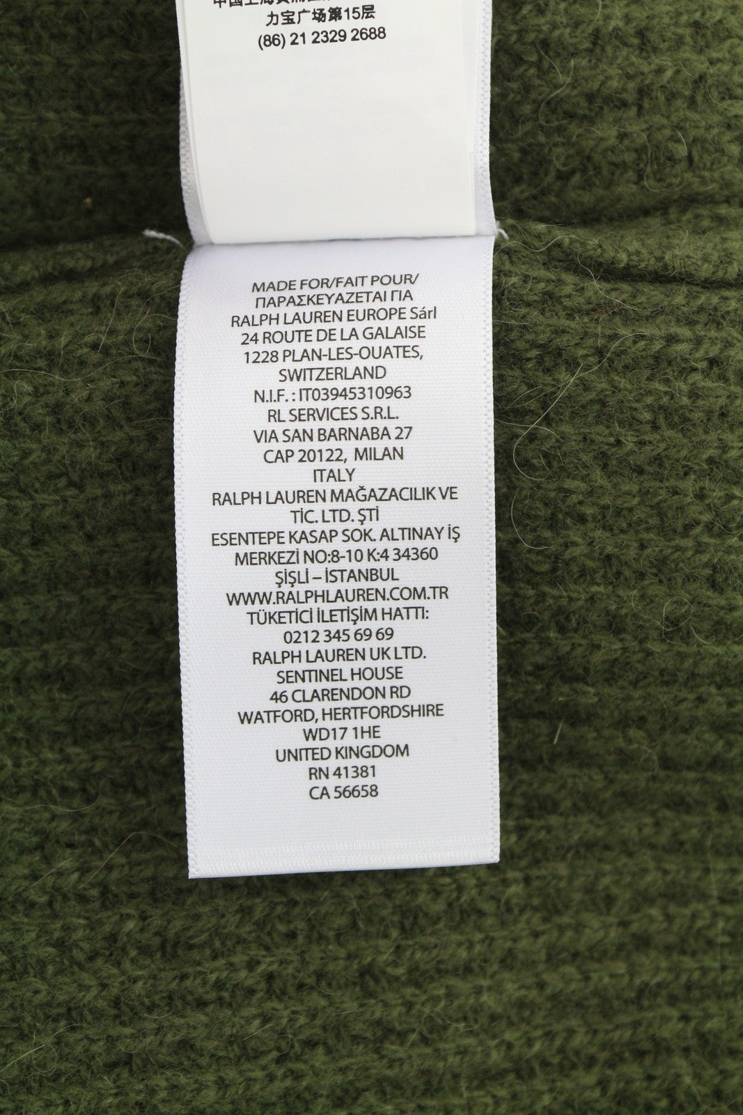 RALPH LAUREN Classics New Olive vyriškas megztinis L dydžio vilnos ir alpakos pluošto megztinis RRP269 