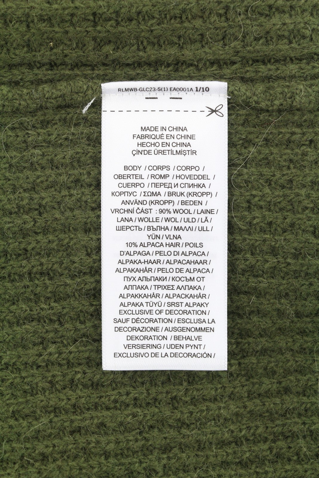 RALPH LAUREN Classics New Olive vyriškas megztinis L dydžio vilnos ir alpakos pluošto megztinis RRP269 